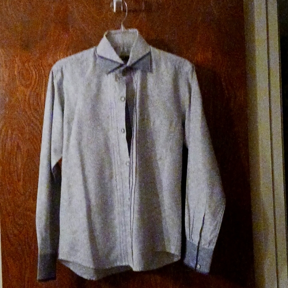Brooke Field Size L blue and grey button down shirt - Picture 1 of 6
